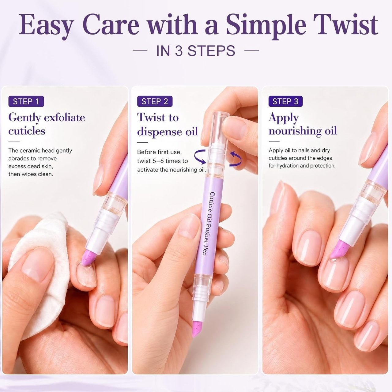 stilou 2-în-1 pentru îngrijirea cuticulelor, CuticleOil - Image 9