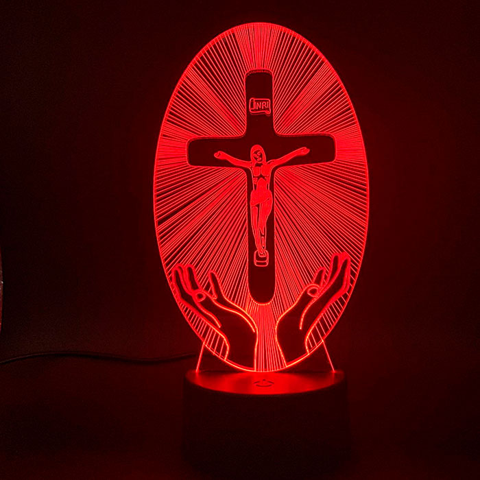 3DCross, lampă decorativă cu motiv religios - Iisus - Image 7
