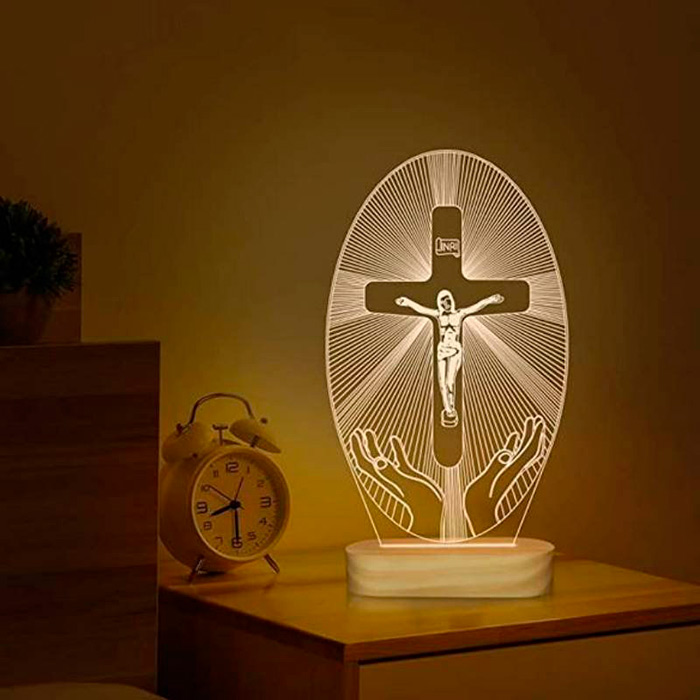 3DCross, lampă decorativă cu motiv religios - Iisus - Image 8