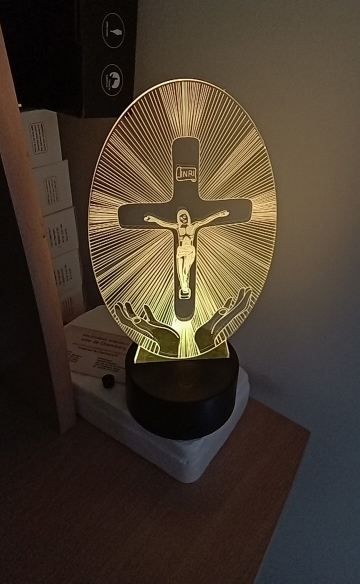 3DCross, lampă decorativă cu motiv religios - Iisus - Image 9