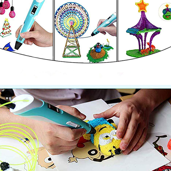 3DPen, stiloul inovator care desenează orice formă dorită 3D, cu 3 filamente de diferite culori - Image 8