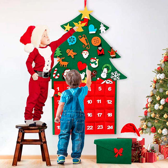 AdventTree, brad de Crăciun din fetru cu calendar - Image 6
