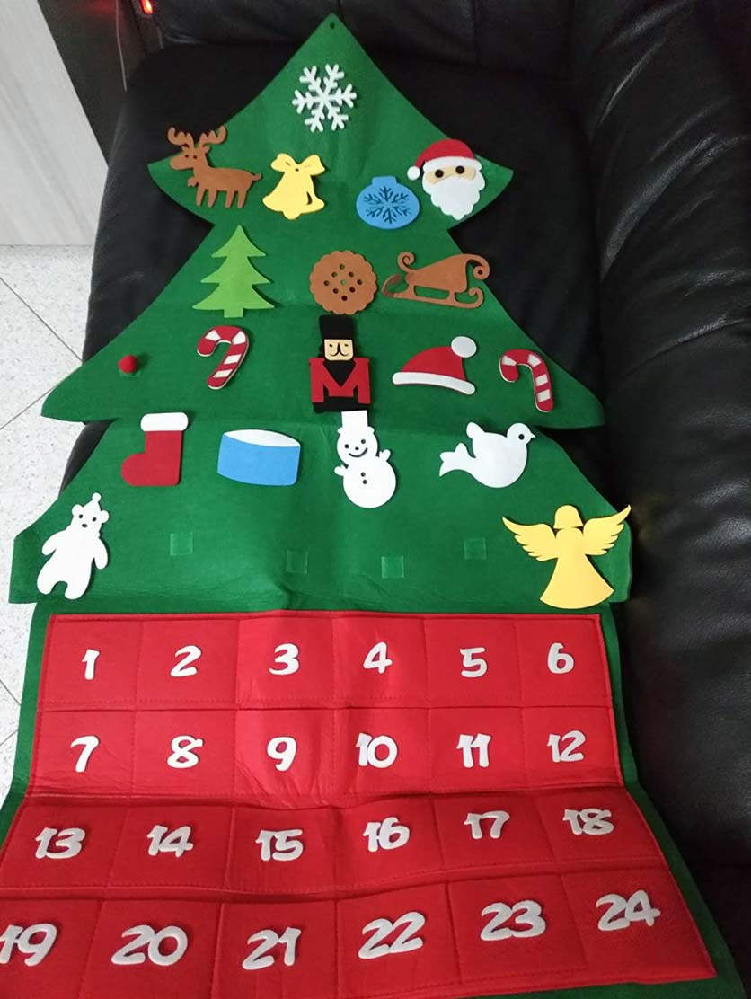 AdventTree, brad de Crăciun din fetru cu calendar - Image 10