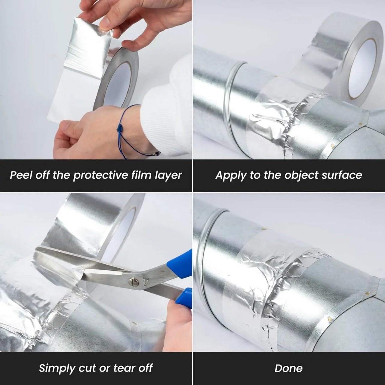 AluTape, bandă adezivă impermeabilă din aluminiu (10 m) - Image 6