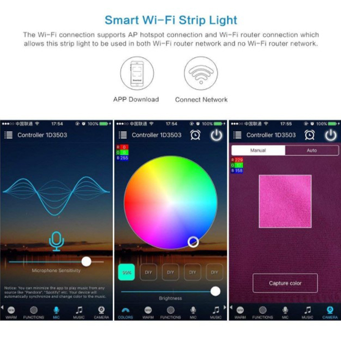 AmbientLedLights, bandă LED impermeabilă cu telecomandă - Image 9