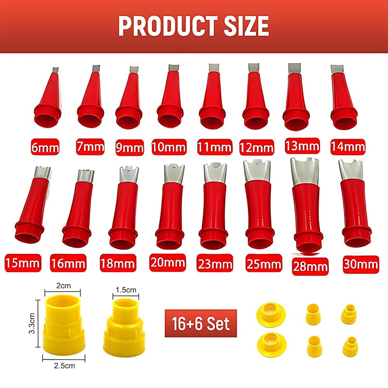 ApplicNozzle, set de 22 piese de duze pentru compunere și etanșare - Image 4