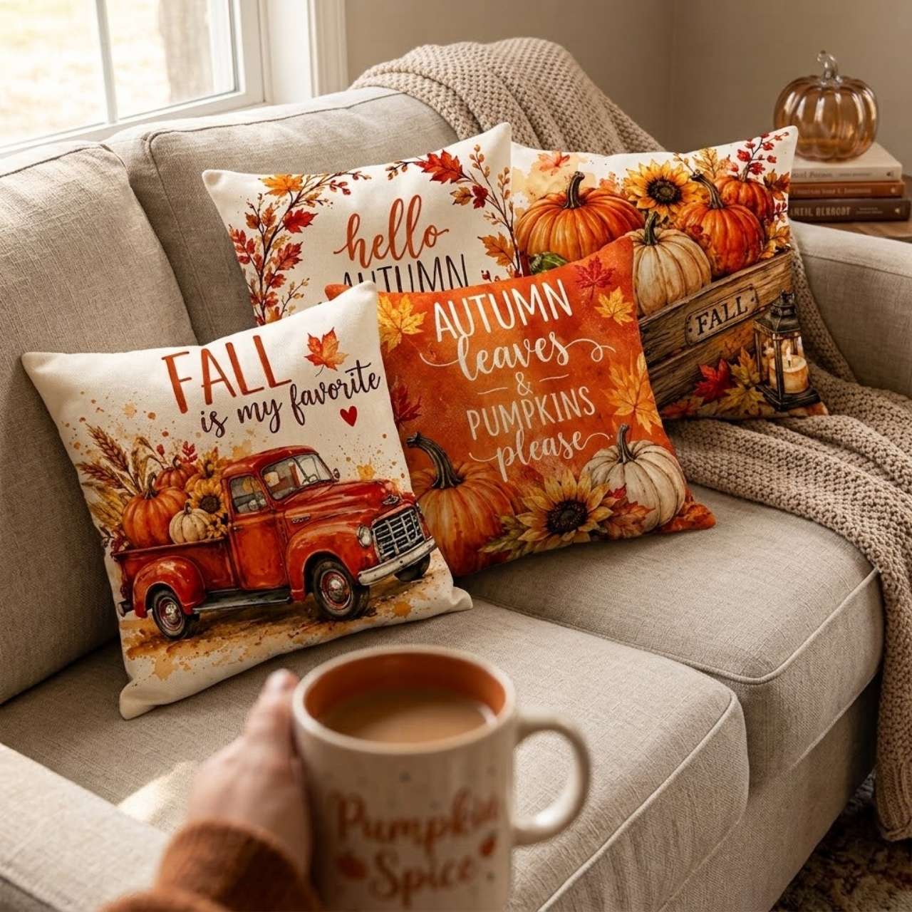 Husă pentru pernă cu tematică de toamnă, AutumnPillows - Image 2
