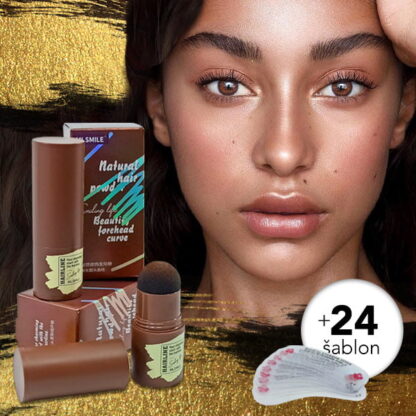 BROWSTAMP-TR, Set pentru conturarea sprâncenelor cu șabloane și pigment - Image 2