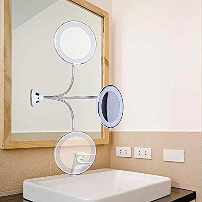 BeautyMirror, un oglindă cu mărire, lumină LED puternică și un suport flexibil - Image 5