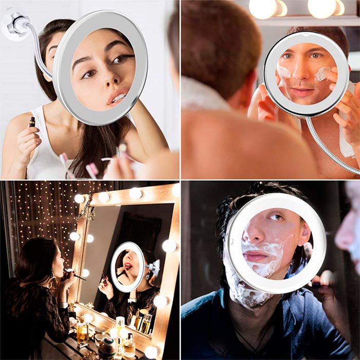 BeautyMirror, un oglindă cu mărire, lumină LED puternică și un suport flexibil - Image 8