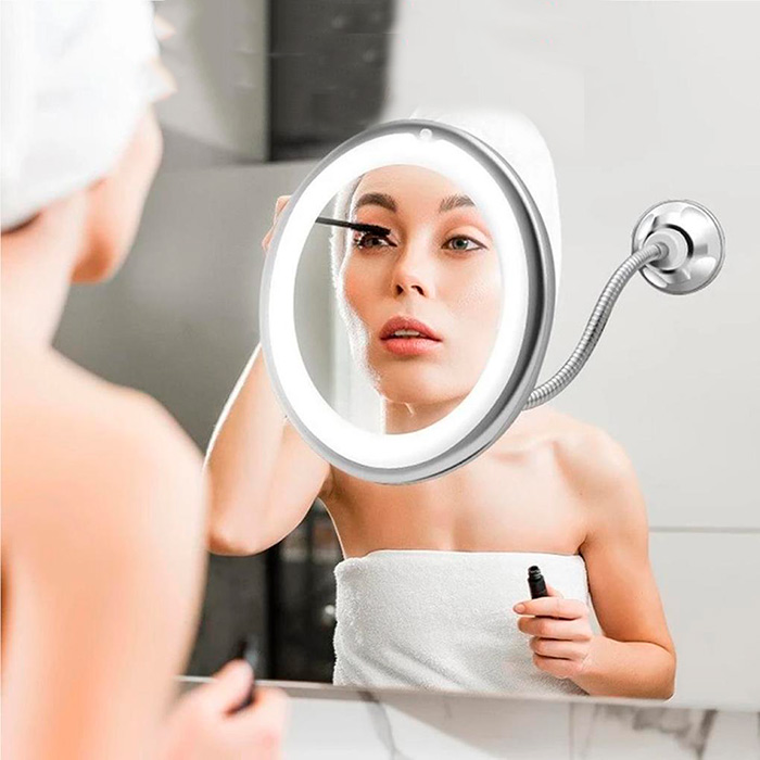BeautyMirror, un oglindă cu mărire, lumină LED puternică și un suport flexibil - Image 10