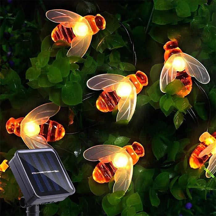 BeeLights, lampa solară cu 30 de lumini LED în formă de albine - Image 3