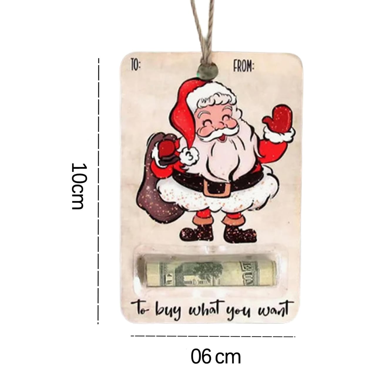 BestGift, card de Crăciun cu compartiment pentru bani (3 bucăți) - Image 1