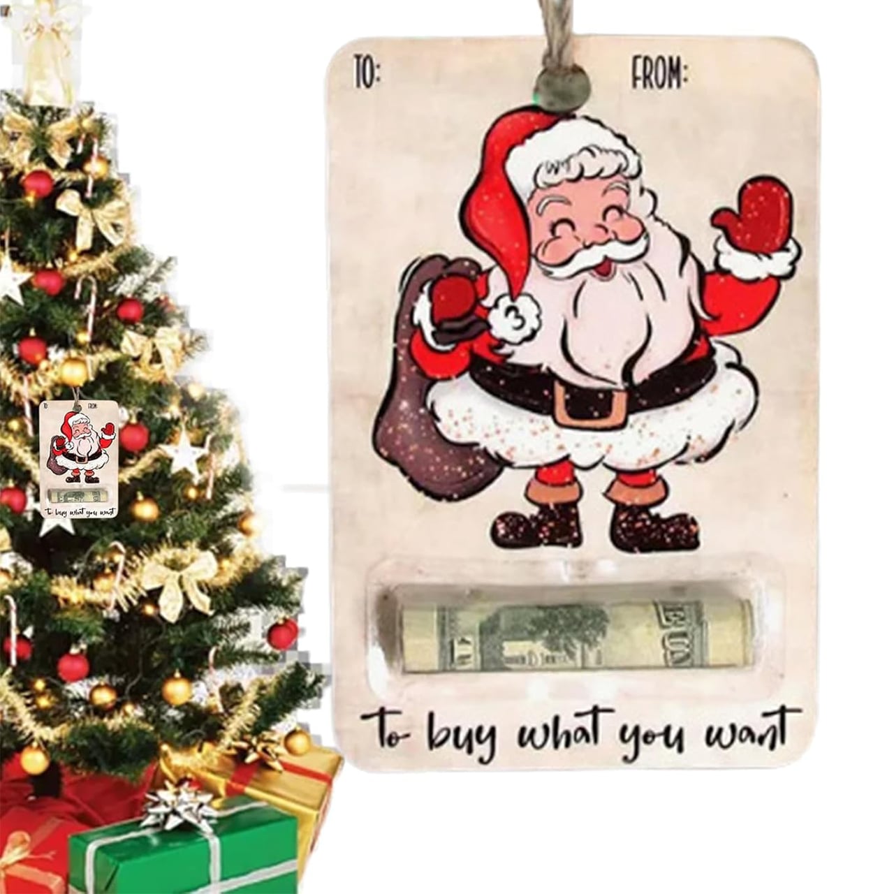BestGift, card de Crăciun cu compartiment pentru bani (3 bucăți) - Image 10