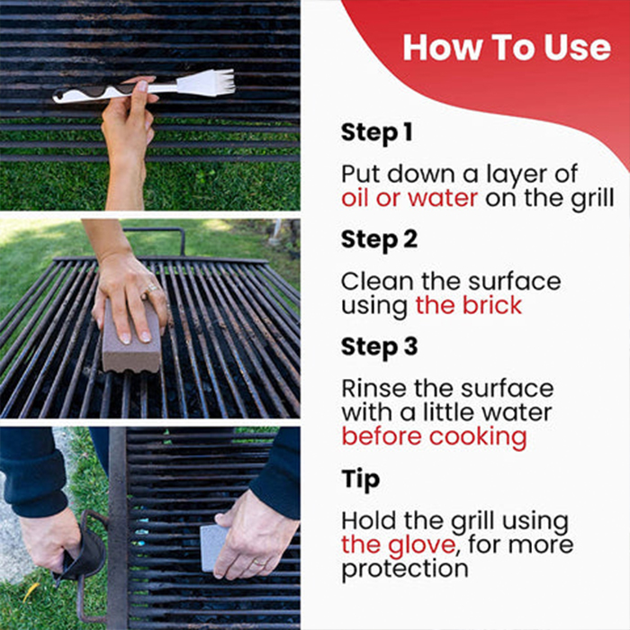 BrickGrill, piatră de curățare pentru grătar 1 + 1 GRATUIT. - Image 5