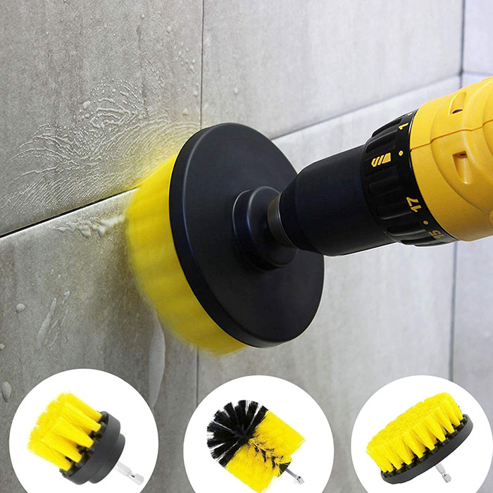 BrushDrill, Set de perii de curățare - 3 atașamente diferite pentru burghiu electric - Image 9
