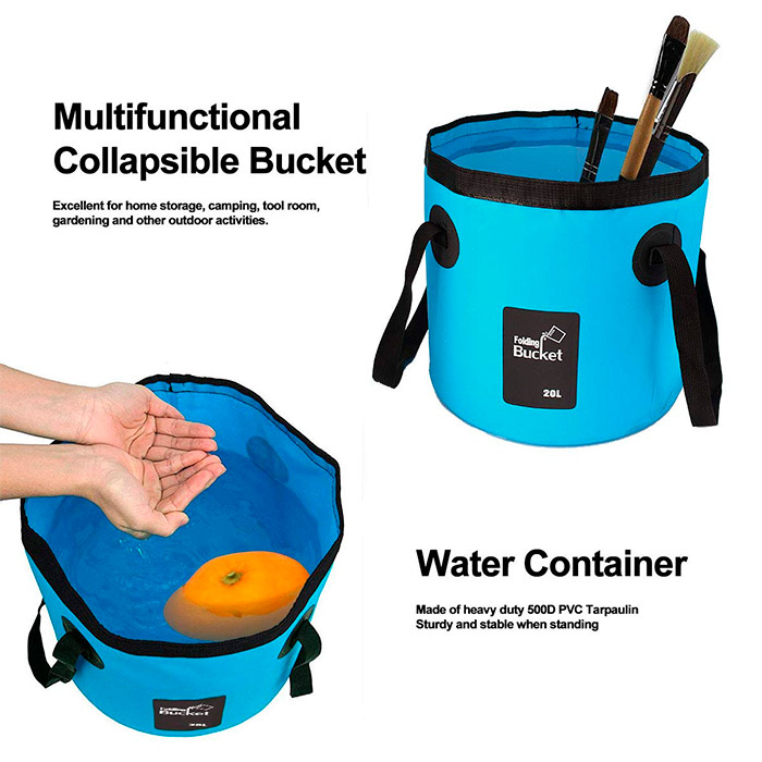 Bucket, geantă de apă rezistentă și pliabilă (20 litri) - Image 7