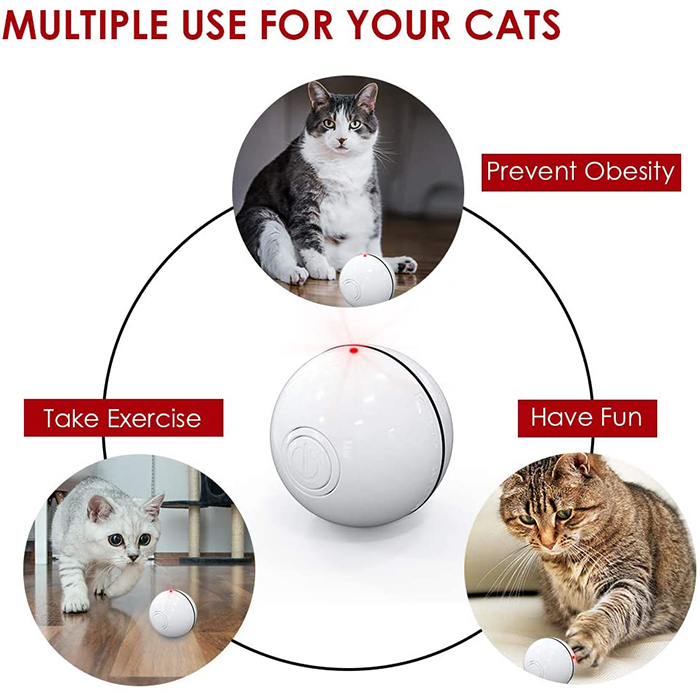 CatToy, jucărie pentru pisică sub forma unei mingiuțe ce își flutură penele - Image 6