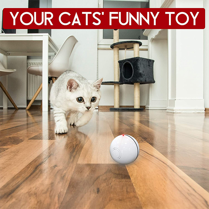 CatToy, jucărie pentru pisică sub forma unei mingiuțe ce își flutură penele - Image 7