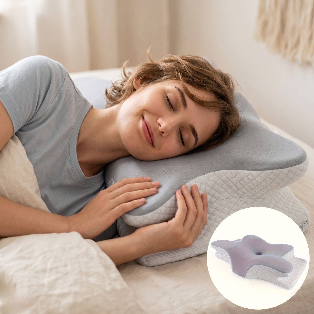 Pernă ergonomică cu spumă cu memorie, CervicalPillow - Image 10