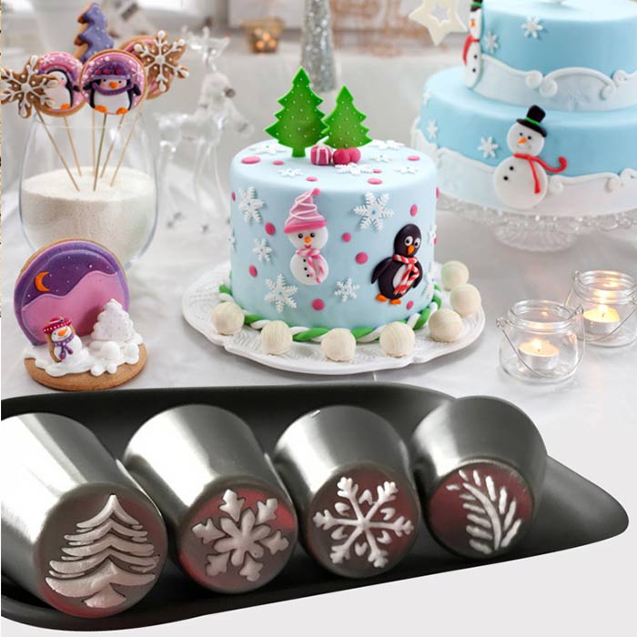 ChristmasNozzles, decorațiuni festive pentru o varietate de deserturi - Image 7
