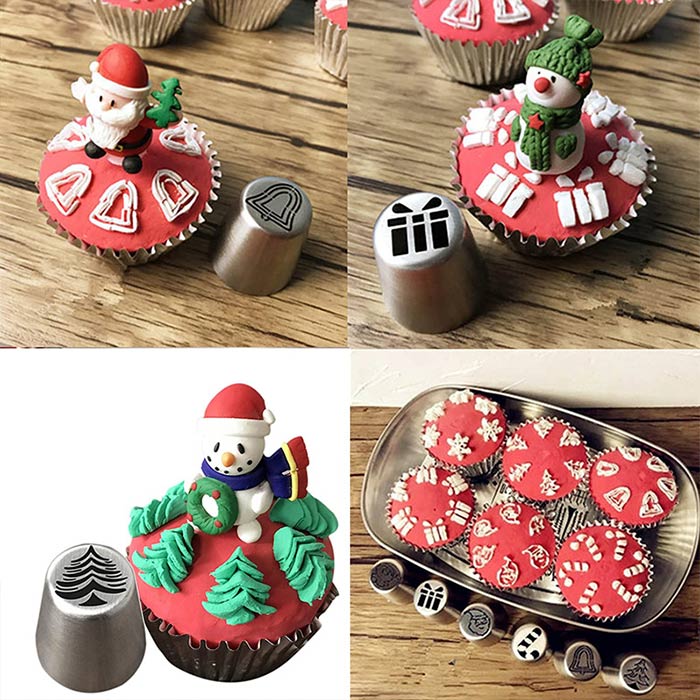 ChristmasNozzles, decorațiuni festive pentru o varietate de deserturi - Image 8