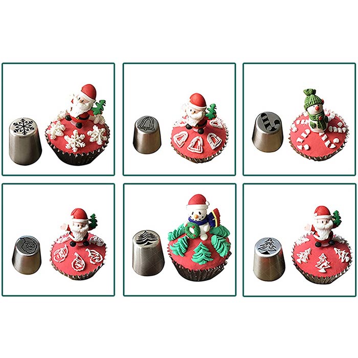 ChristmasNozzles, decorațiuni festive pentru o varietate de deserturi - Image 9