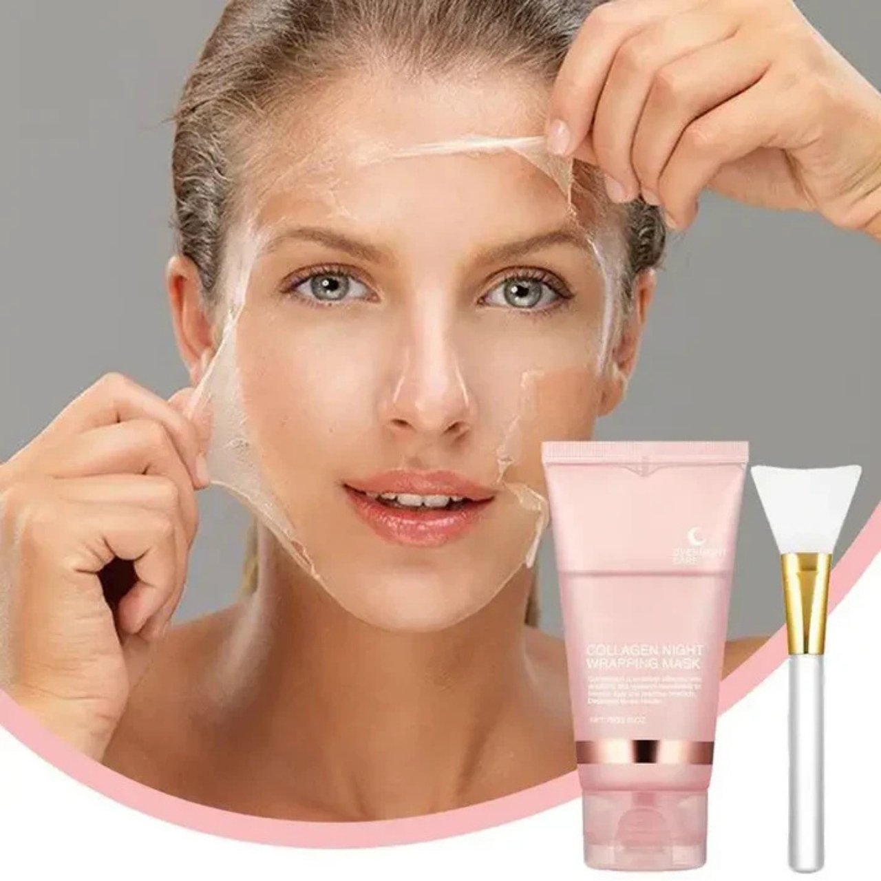 CollagenMask, mască de față cu colagen, tip peel-off, pentru utilizare peste noapte (1+1 GRATUIT) - Image 7