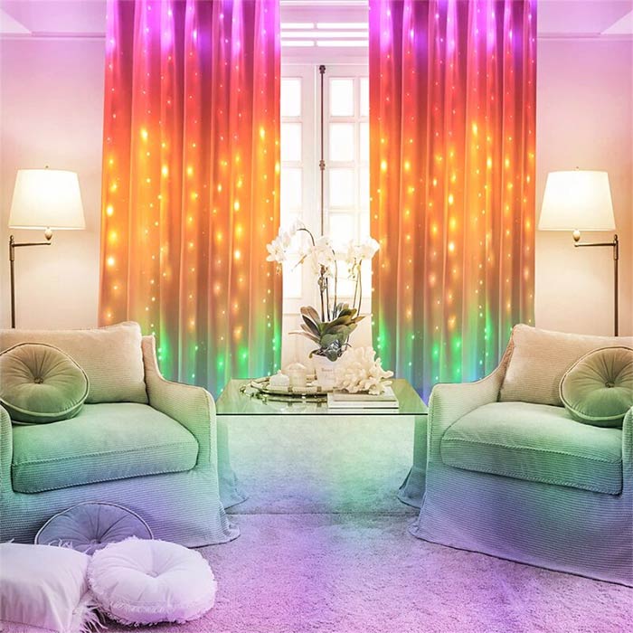 ColorfulCurtain, o perdea ușoară cu 300 de lumini LED colorate - Image 9