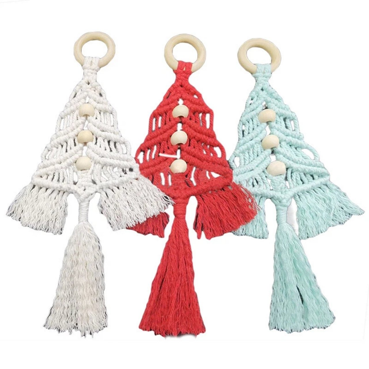CraftKit, kit de ornamente de Crăciun din macrame - Image 1