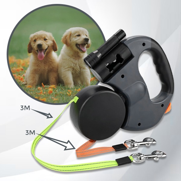 DDR-TST, Lesă dublă pentru câini FlexiPaws - Image 9