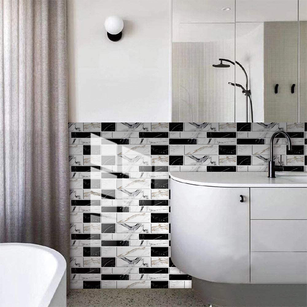 DecorWallpaper, tapet autocolant 3D în imitație de plăți ceramice (set de 12 coli) - Image 3