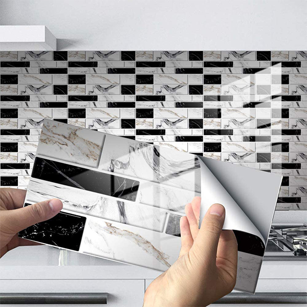DecorWallpaper, tapet autocolant 3D în imitație de plăți ceramice (set de 12 coli) - Image 4