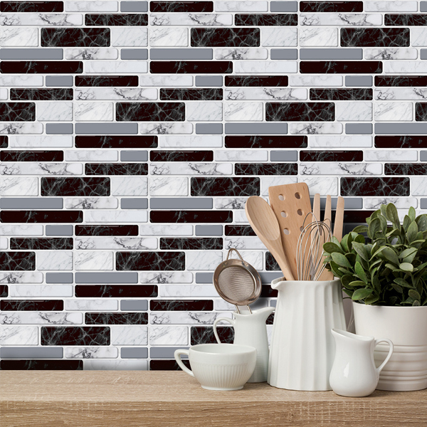 DecorWallpaper, tapet autocolant 3D în imitație de plăți ceramice (set de 12 coli) - Image 8