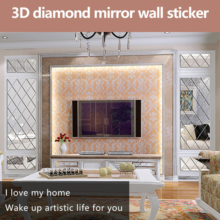 DiamondMirror, stickere oglindă în formă de diamant care oglindesc și luminează orice cameră (set de 32 piese). - Image 9