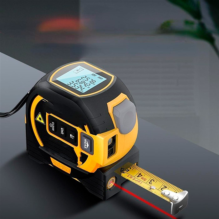 Cu un metru de distanță cu laser, puteți măsura atât distanța convențională, cât și suprafața și volumul unei camere!