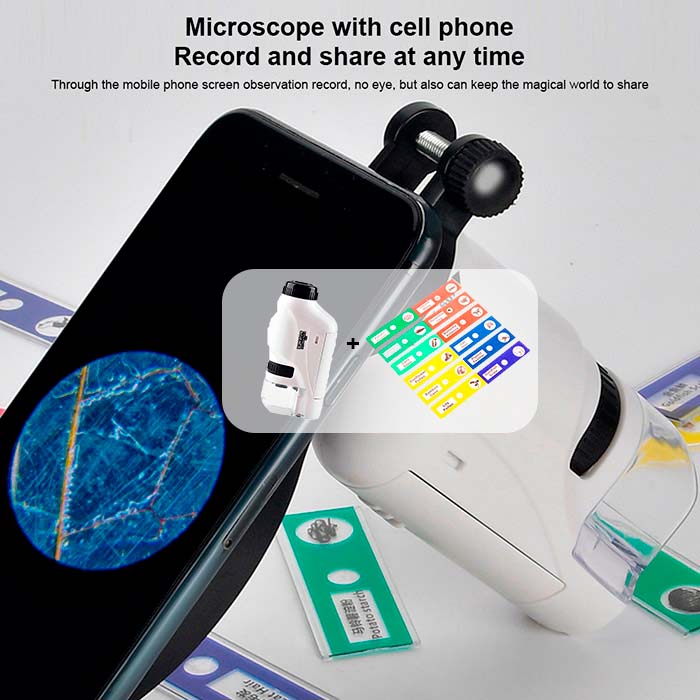 Microscopul portabil este o alegere excelentă pentru învățarea despre lumea micro, cu mărire de la 60x la 120x!