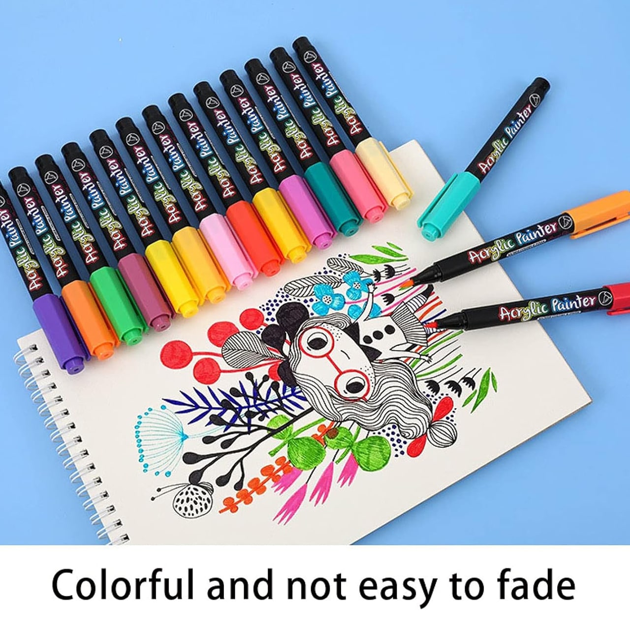 DiyAcrylic, set creativ cu markere acrilice, pietre și lemn - Image 9