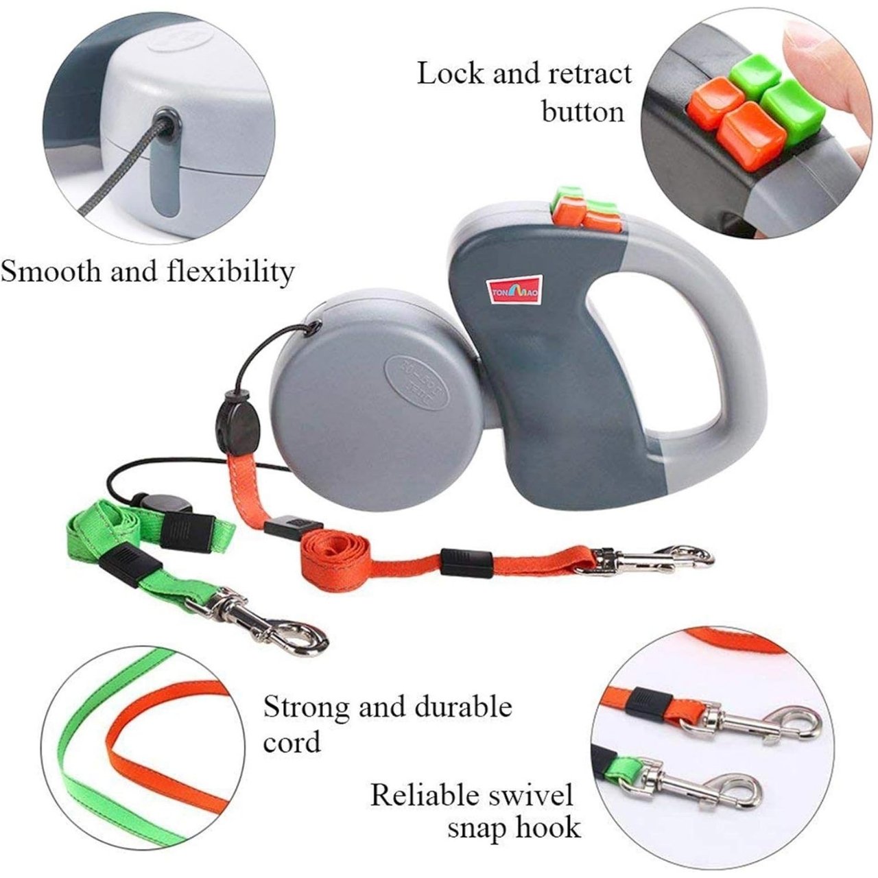 DoubleLeash, lesă retractabilă pentru doi câini - Image 6