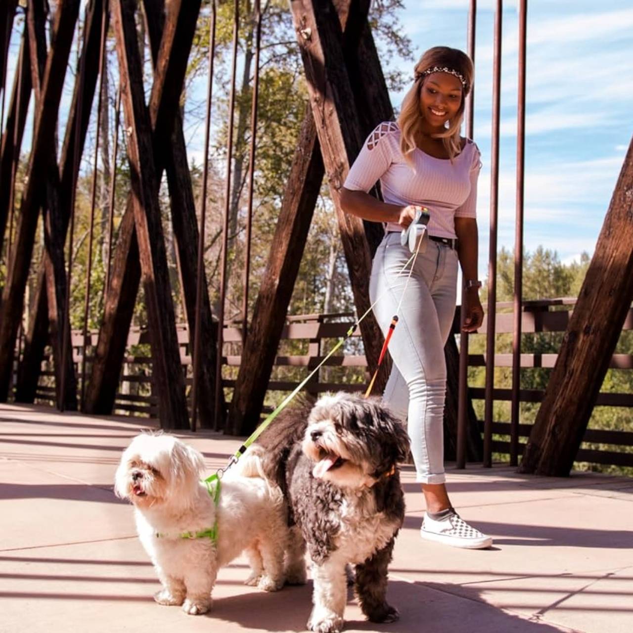 DoubleLeash, lesă retractabilă pentru doi câini - Image 9