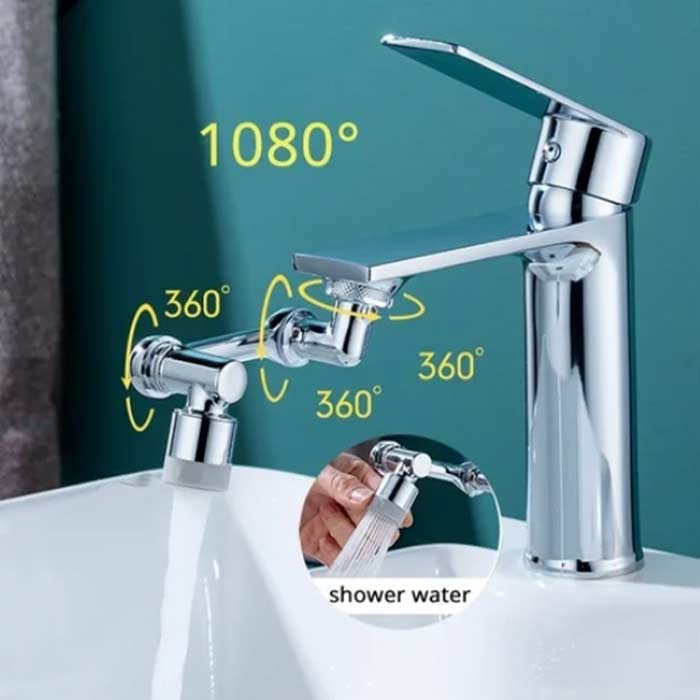 DualFaucet, accesoriu pentru baterie care poate fi rotit la 1080° și are 2 moduri de curgere a apei - Image 8