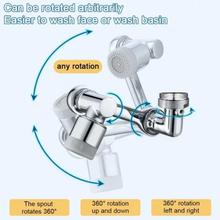 DualFaucet, accesoriu pentru baterie care poate fi rotit la 1080° și are 2 moduri de curgere a apei - Image 9