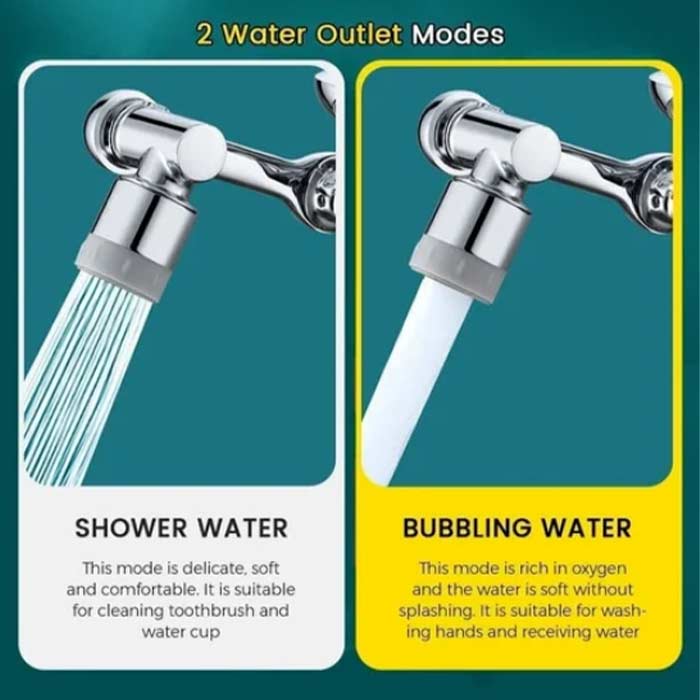 DualFaucet, accesoriu pentru baterie care poate fi rotit la 1080° și are 2 moduri de curgere a apei - Image 10