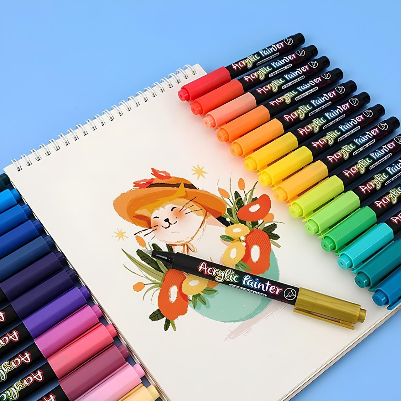 PaintAcrylic, acrylic markers (12 pieces) - Image 11