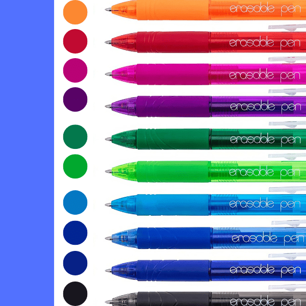 STILOURI ERASABLE, Stilouri cu gel termic ștergător (12 bucăți) - Image 6