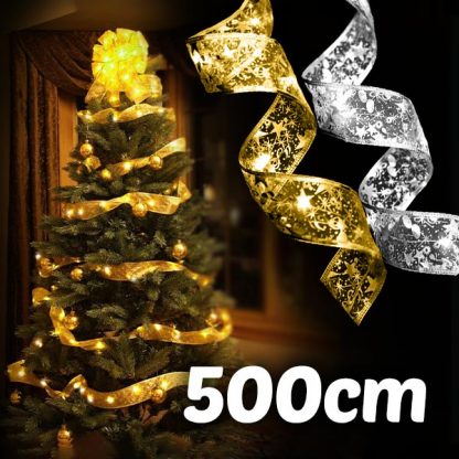 FAIRLIGHTS-ZLAT, Panglica de Crăciun strălucitoare cu luminițe - Image 2
