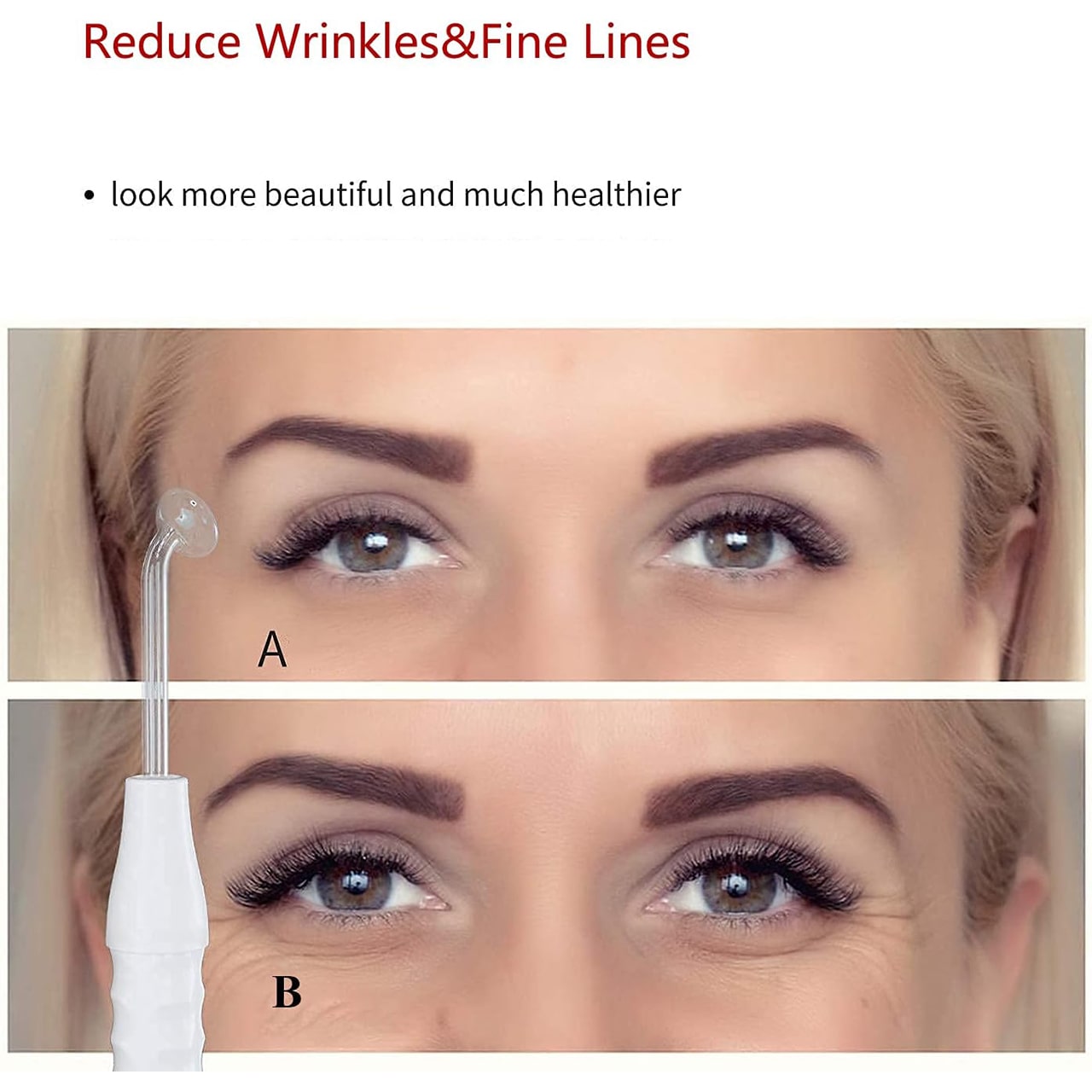 Wand-ul de frecvență Facial folosește electroterapie avansată pentru a reduce liniile fine și ridurile.