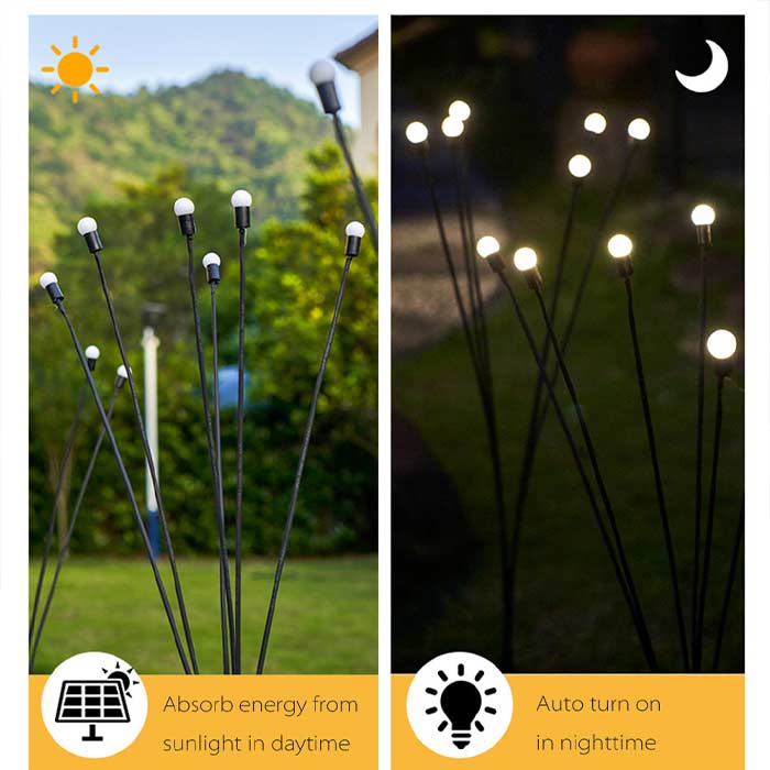 Lumini solare elegante, care se mișcă sub adierea vântului!