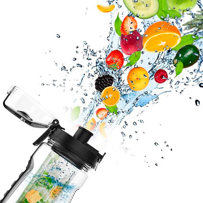 FruitBottle, sticlă de apă cu infuzor pentru fructe, ierburi sau ceai (1000 ml) - Image 9