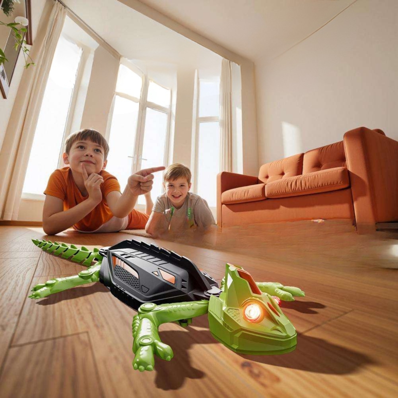 Gecko, o șopârlă controlată de la distanță care se urcă pe podele și pereți - Image 4